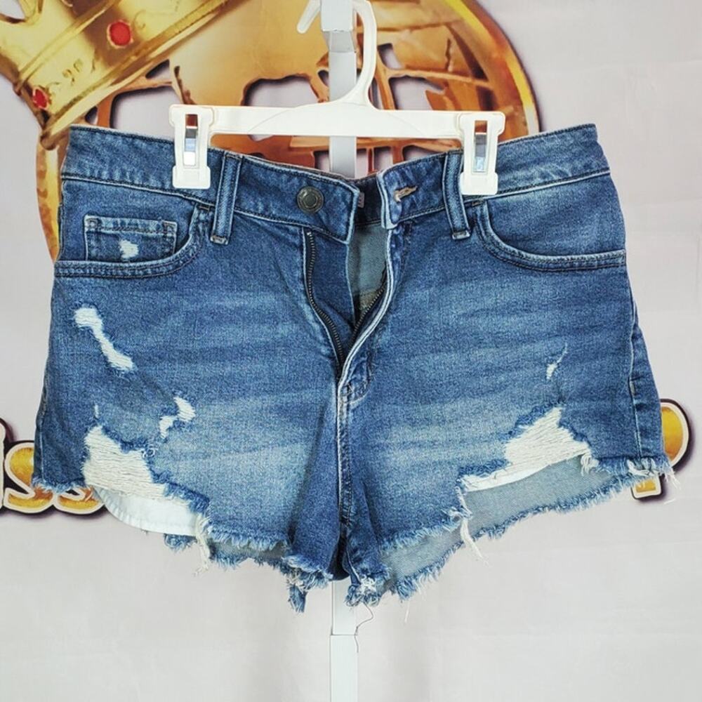 SO Blue Distressed Cutoff Denim Shorts Size 11